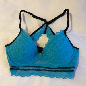 PINK XS Blue Racerback Bra
